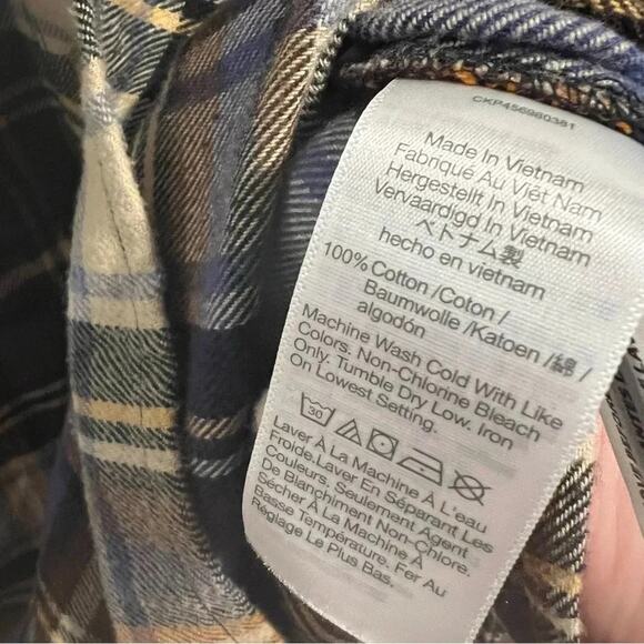 Madewell Oversized Ex-Boyfriend Plaid Flannel Shirt Size S - Picture 5 of 8